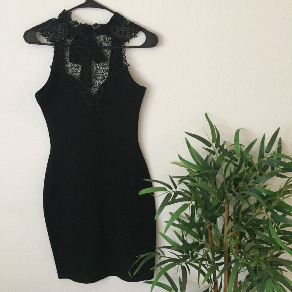 Fancy lace dress.